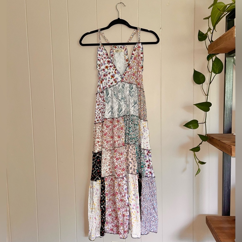 Floral Patchwork Maxi Dress